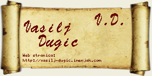 Vasilj Dugić vizit kartica